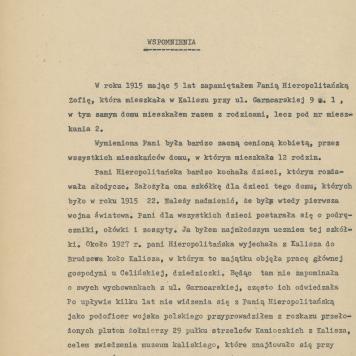 Wspomnienie o Zofii Hieropolitańskiej