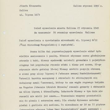 Dzień wyzwolenia miasta Kalisza 23 stycznia 1945