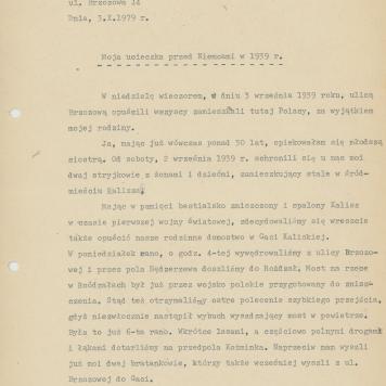Moja ucieczka przed Niemcami w 1939 r.