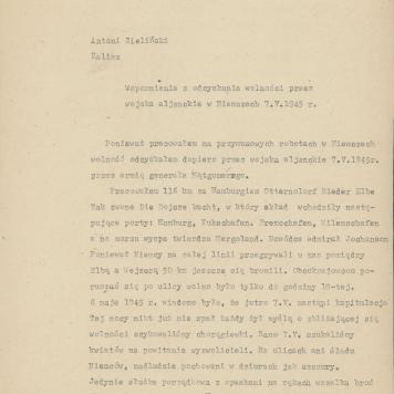Wspomnienia z odzyskania wolności przez wojska alianckie w Niemczech 7 V 1945
