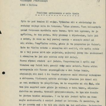 Pamiętne wydarzenie w moim życiu