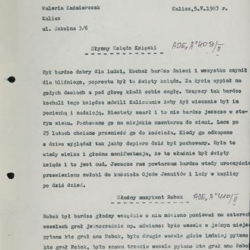 Słynny ksiądz Księski, Głośny muzykant Robak