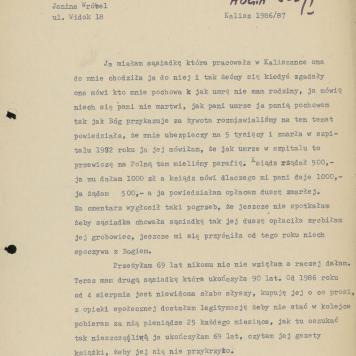 Miałam sąsiadkę, która pracowała w Kaliszance