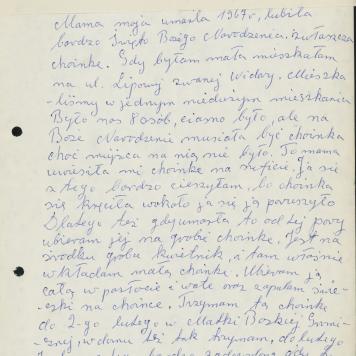 Choinka na grobie matki