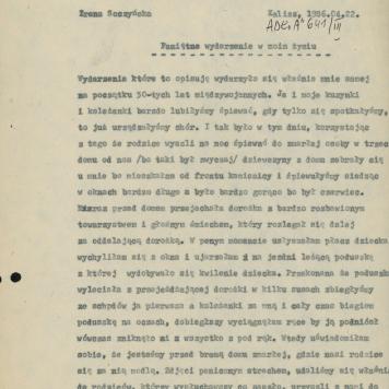 Pamiętne wydarzenie w moim życiu