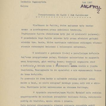 Przygotowania do świąt i dni świąteczne