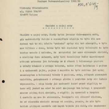 Choinka u mojej mamy