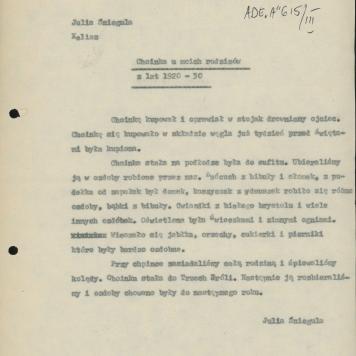 Choinka u moich rodziców z lat 1920-30