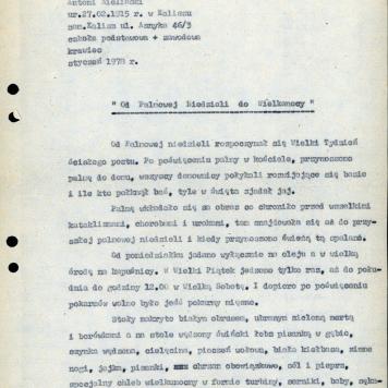 Od Palmowej Niedzieli do Wielkanocy