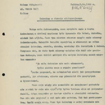 Imieniny w okresie międzywojennym