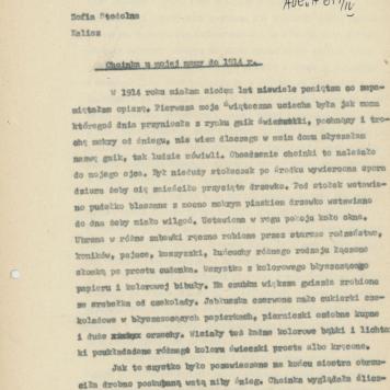 Choinka u mojej mamy do 1914 r.