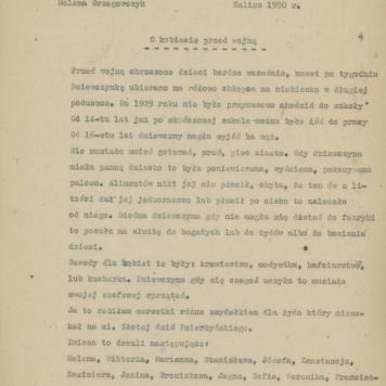 O kobiecie przed wojną