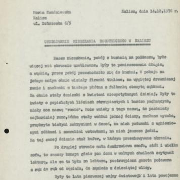 Umeblowanie mieszkania robotniczego w Kaliszu