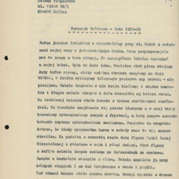 Zwyczaje kaliszan - lata 1920-25