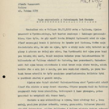 Moje wspomnienia z dziecinnych lat. Choinka