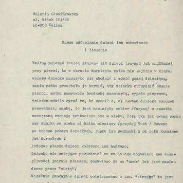 Dawne odżywianie dzieci, ich zabawianie i leczenie