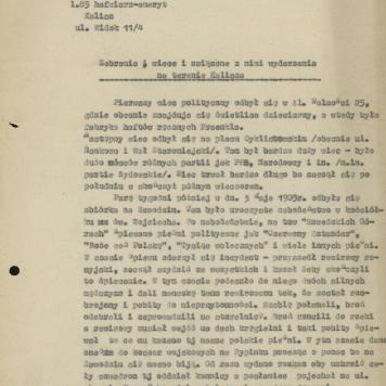 Zebrania i wiece i związane z nimi wydarzenia na terenie Kalisza