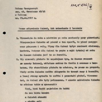 Dawne odżywianie dzieci, ich zabawianie i leczenie