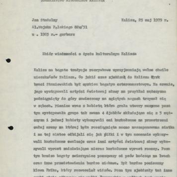 Zbiór wiadomości o życiu kulturalnym Kalisza