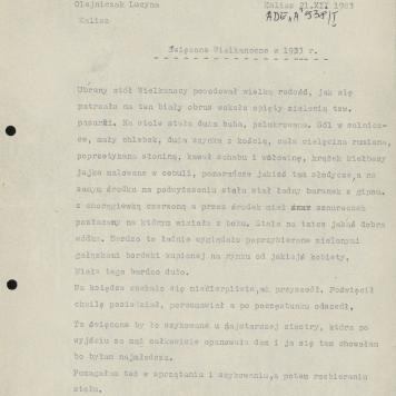 Święcone wielkanocne w 1933 r.