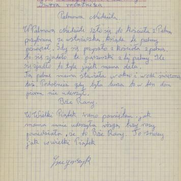 Palmowa Niedziela. Gwara robotnicza