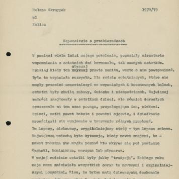 Wspomnienia o przebierańcach