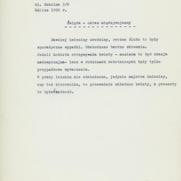 Święta - okres międzywojenny