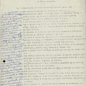 Wytyczne do zbierania wiadomości do kultu zmarłych