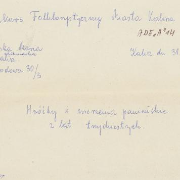 Wróżby i wierzenia panieńskie z lat trzydziestych