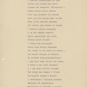 Kalisz me miasto rodzinne...