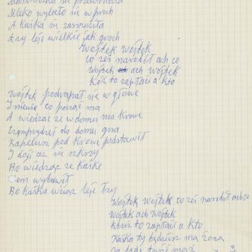 Siedziała raz Kaśka za płotem