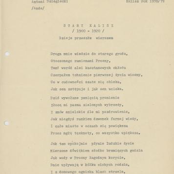 Stary Kalisz. Dzieje przeszłe wierszem, cz. 1