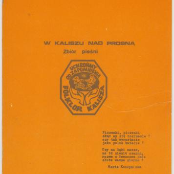 W Kaliszu nad Prosną - zbiór pieśni, cz. 1