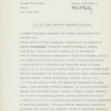 Jak św. Józef uratował zakonników od głodu