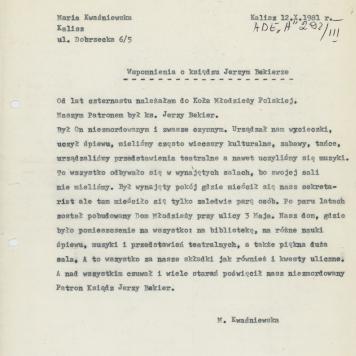 Wspomnienia o księdzu Jerzym Bekierze