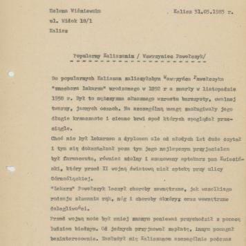 Popularny kaliszanin Wawrzyniec Pawełczyk