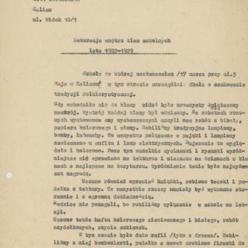 Dekoracja wnętrz klas szkolnych - lata 1922-1929