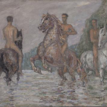 Jeźdźcy w kąpieli