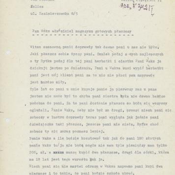 Pan Waks, właściciel magazynu gotowych płaszczy