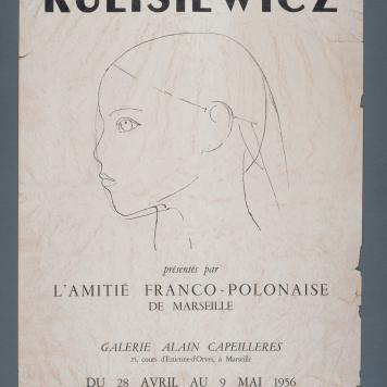 Plakat wystawy „Dessins de Tadeusz Kulisiewicz”