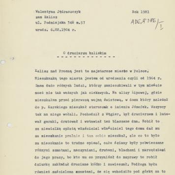 O druciarzu kaliskim