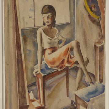 Dziewczyna na stołku