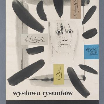 Plakat wystawy „Wystawa rysunków Kulisiewicza”, Centralne Biuro Wystaw Artystycznych w Warszawie