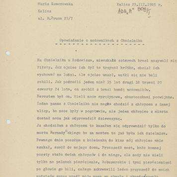 Opowiadanie o nożownikach z Chmielnika