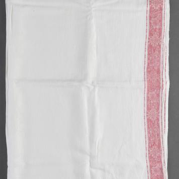 Obrus biały prostokątny z drukowanym czerwonym szlakiem