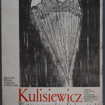 Plakat wystawy, Kulisiewicz. Wystawa rysunków Stalowe Ptaki