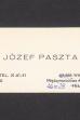 Wizytówka, Józef Paszta